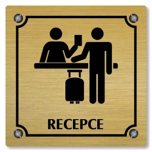 Recepce, 148x148mm, zlatá, Kansas